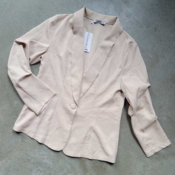 New Chic taupe Suit and Pants Set - Picture 5 of 16